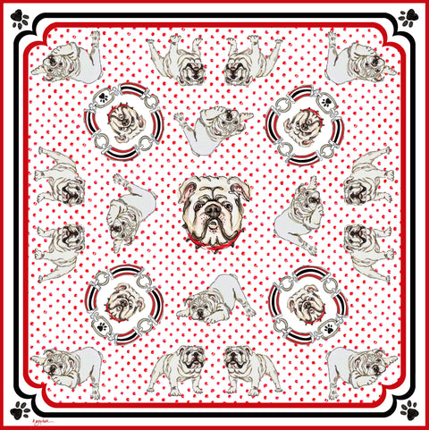 School Spirit - Bull Dog Silk Scarf